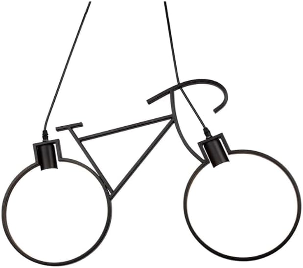 lampadario pendente bike LED lampada a sospensione bicicletta arredamento moderno doppio portalampada attacco E27 luci intercambiabili  A10