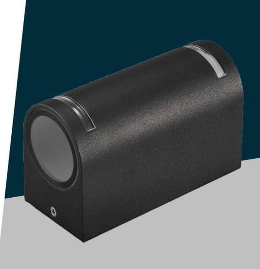 Applique da Esterno Doppia GU10 IP54 – Lampada da Parete Moderna in Alluminio per Esterno e Interno, 2xGU10 Sostituibili, Senza Lampadine, Design Cilindrico GN-WL062