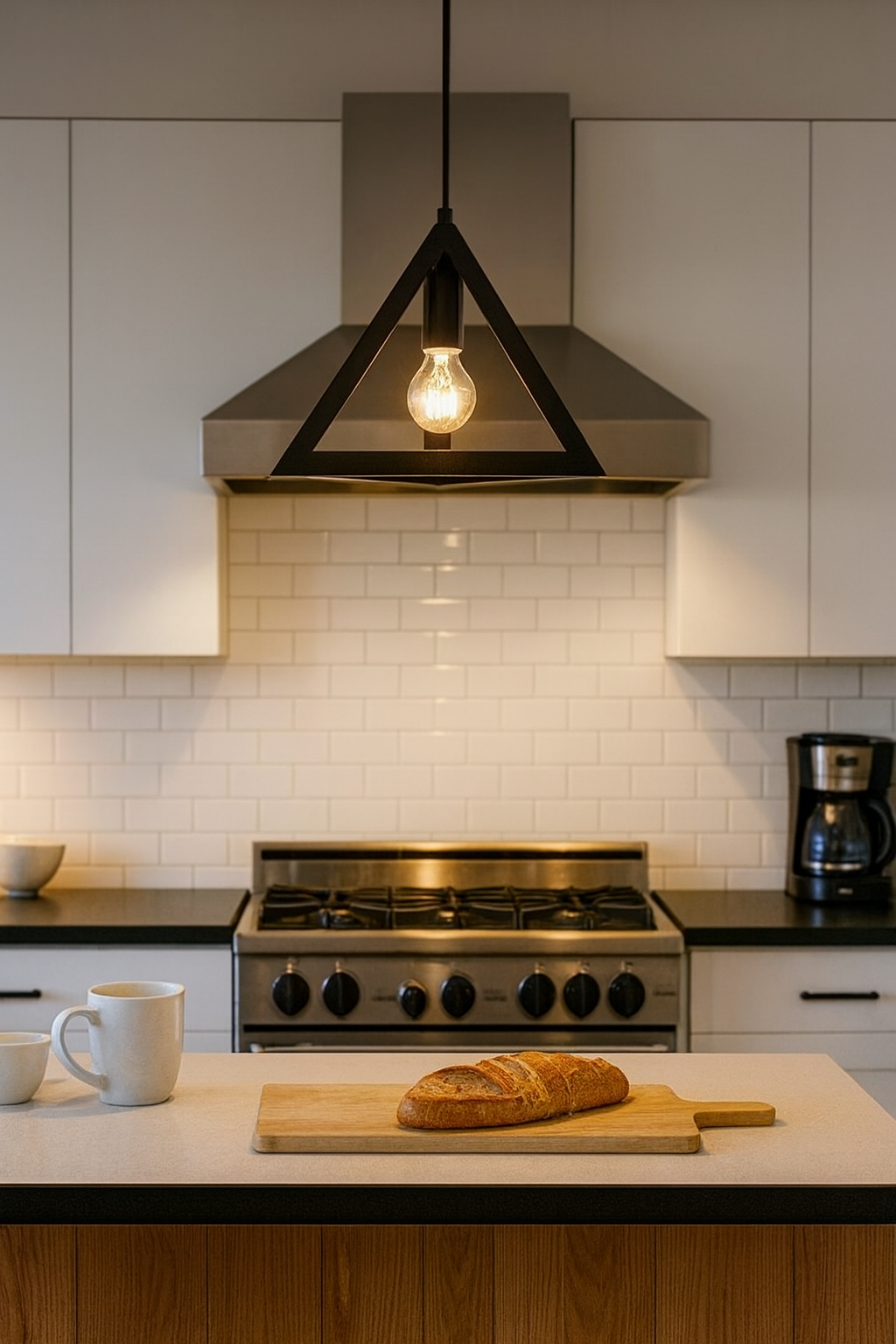 Lampadario moderno a triangolo senza lampadina E 27, in ferro stile moderno  A35