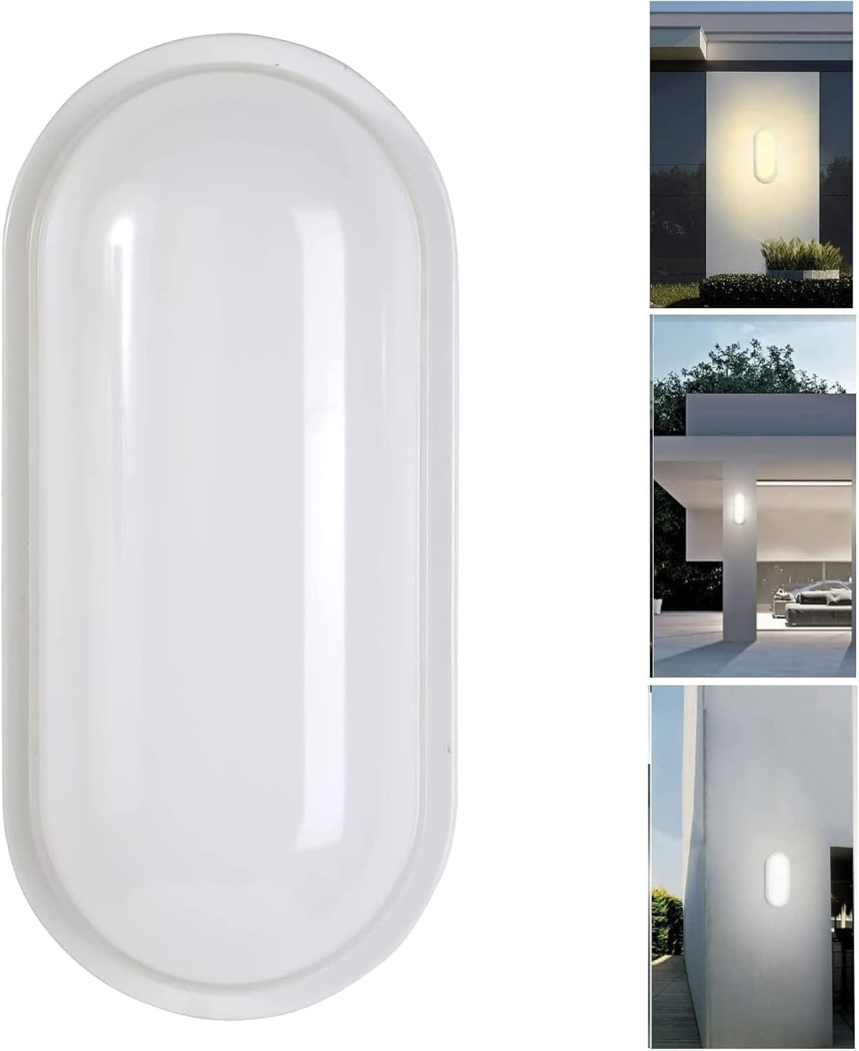 Applique da Esterno LED 18W IP65 – Lampada da Parete Impermeabile 1900LM, Luce Calda/Naturale/Fredda, in ABS+PS, Ideale per Giardino, Balcone e Facciata ES51