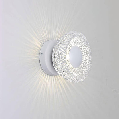 TEKHOME Applique da muro LED G9 design moderno a nido d’uccello, lampada da parete decorativa interna, metallo, compatibile con lampadina G9, bianco/nero AQ48