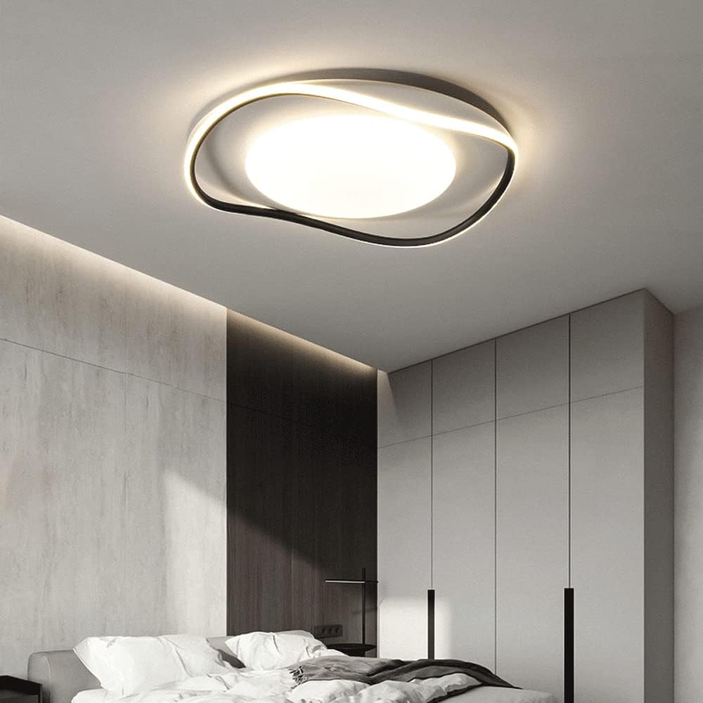 Plafoniera LED 48W Moderna Ø50 cm con Telecomando, 3 Colori CCT 3000K/4000K/6500K, 2880LM, Lampada da Soffitto per Soggiorno Camera Cucina, Design Elegante Bianco C64