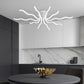 Plafoniera LED 56W Moderna a Soffitto, Luce CCT 3000K-4000K-6500K Selezionabile, Design Creativo Bianco, Lampada da Soffitto per Soggiorno Camera da Letto, PN-35B3C