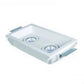 Portafaretto in Gesso da Incasso Doppio GU10 – Verniciabile, Lampada da Soffitto in Cartongesso, Bianco, Foro 255×155 mm GS-21