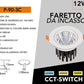 Faretto LED da Incasso 12W, 1080LM, CCT 3 Colori 3000K 4000K 6500K, Faretto per Cartongesso e Controsoffitto, Foro Ø90 mm, Fascio 24°, CRI ≥80, AC 100-240V, 1 Pezzo, P-90-3C