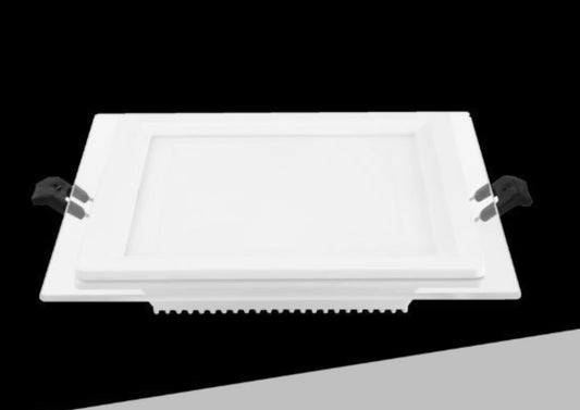 Pannello LED da Incasso Quadrato 12W 1100LM, 3 Temperature Colore Selezionabili 3000K 4000K 6500K, Foro 94x94 mm, 120x120 mm, CRI≥80, Fascio 120°, IP20, Non Dimmerabile, 1 Pezzo, P-125E-Q3C