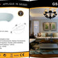 TEKHONE Applique da Parete in Gesso Bianca, Lampada da Muro Design Moderno, Luce Indiretta Up & Down, Attacco R7S, Verniciabile per Interni – GS-E72
