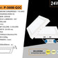 Pannello LED Quadrato da Soffitto 24W 2400LM, 3 Temperature Colore Selezionabili 3000K 4000K 6500K, Plafoniera LED 300x300mm, Altezza 35mm, Fascio 120°, CRI≥80, IP20, 1 Pezzo, P-300B-Q3C