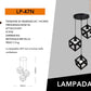 Lampadario a Sospensione con 3 Cubi Metallo, Attacco E27, Stile Moderno Industriale per Cucina Soggiorno Camera da Letto – 120cm Regolabile.Bianco/Nero/Marrone LP-47