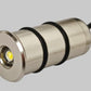 Mini Faretti LED da Incasso 12V DC 0,1W, Kit da 5 Pezzi, Foro Ø12 mm, Corpo in Alluminio, Cavo da 2 m, Mini Spot LED per Camper, Barca, Mobili, Vetrine e Illuminazione Decorativa, 12V-12