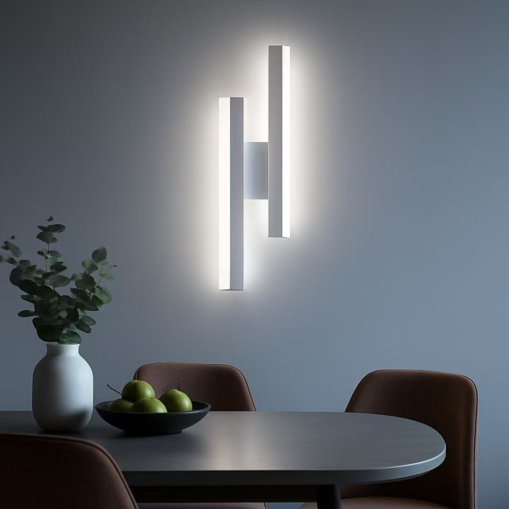 TEKHOME Applique da Parete LED 10W CCT 3000K-6500K Bianca, Lampada da Muro Moderna Interno, Design Minimalista Regolabile E87-B3C