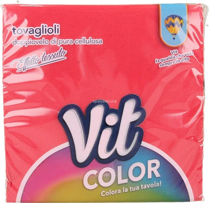 Tovaglioli colorati 32x32 doppio velo confezione da 25pz