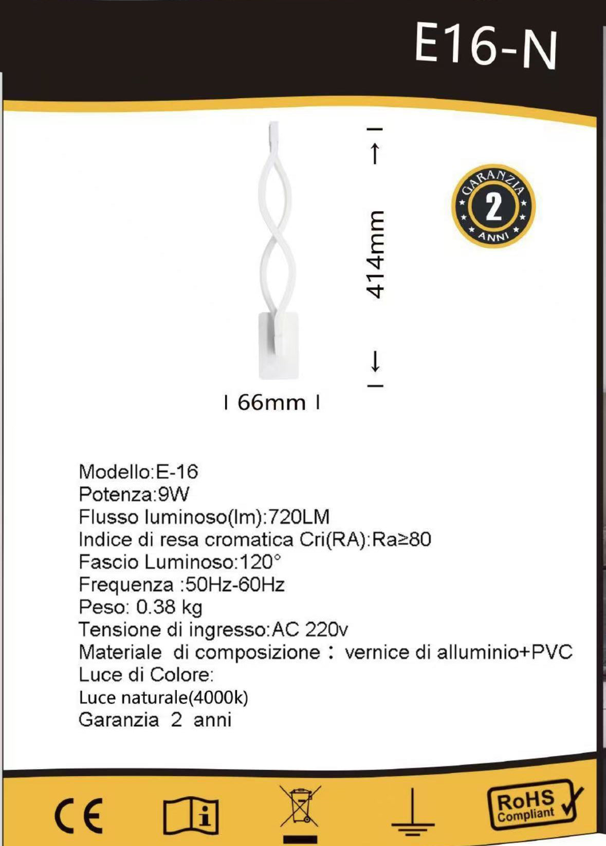 TEKHOME Applique da Parete LED a 3 Luci con Regolazione Colore CCT 3000K-6500K, Design Moderno, 9W 720LM, IP20, Bianco, per Interni, con Interruttore a 3 Temperature Colore E16