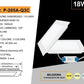 Faretto LED da Incasso Quadrato 18W 1800LM, 3 Colori Selezionabili 3000K 4000K 6500K, Pannello LED Ultrasottile 225x225mm, Foro 205x205mm, Fascio 120°, CRI≥80, 1 Pezzo, P-205A-Q3C