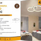 Plafoniera LED Moderna 42W, Lampadario da Soffitto a 3 Anelli in Alluminio, Luce Calda 3000K, Design Elegante, Ø62 cm, Bianco, Ideale per Soggiorno Camera da Letto Cucina C35