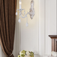 TEKHOME Applique da Parete Moderna a 1 Luce con Braccio Regolabile e Paralume in Vetro, Design Elegante in Oro e Bianco, Attacco E14 40W, per Interni, 24cm, (Senza Lampadina) E01-1
