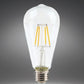 Lampadine LED E27 ST64 8W, Confezione da 5 Pezzi, 880LM, 2600K/3000K, Lampadina in Vetro Trasparente o Ambrato, Illuminazione a 360°, Basso Consumo Energetico, Non Dimmerabile, Modello ST64