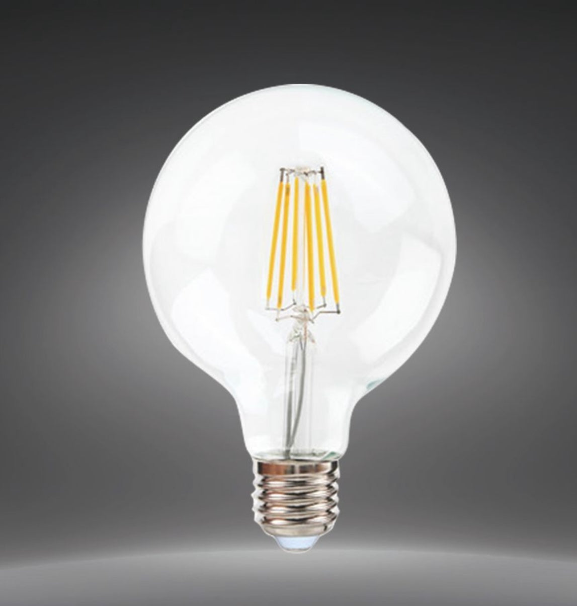 Lampadine LED E27 G125 12W, Confezione da 5 Pezzi, Globo XL Ø125mm, 1300-1500LM, Luce 2600K/3000K/4000K/6500K, Vetro Trasparente o Ambrato, Fascio Luminoso 360°, Basso Consumo,G125-T12