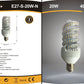 Lampadine LED E27 20W, Confezione da 10 Pezzi, 2000LM, 3000K/4000K/6500K, Luce Calda, Naturale e Fredda, Lampadina LED a Spirale, CRI>80, Illuminazione 360°, Risparmio Energetico,E27-S-20W