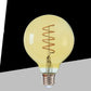 Lampadine LED E27 G125 4W, Confezione da 5 Pezzi, Globo XL Ø125mm, Luce Calda 2500K, 330LM, Vetro Ambrato con Design Spiral, Illuminazione a 360°, Basso Consumo Energetico, G125-S-OC
