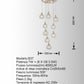 Lampadario a Sospensione Cascata elegante oro/argento B37