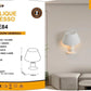 Applique da Parete in Gesso Bianca E14, Lampada da Muro Verniciabile Stile Classico per Interni, IP20 – GS-E84