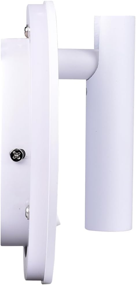 Applique da Muro LED 8W 3000K, Orientabile Rotonda, Bianco/Nero, Moderno Design per Camera da Letto, Corridoio, Soggiorno, Lampada da Parete Interno MR-01