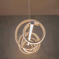 TEKHOME Lampadario led a sospensione 60 watt lampada twist bianco stilizzato luce fredda calda o naturale A68-B3C