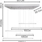 Lampadario LED Moderno Skylines LP-43