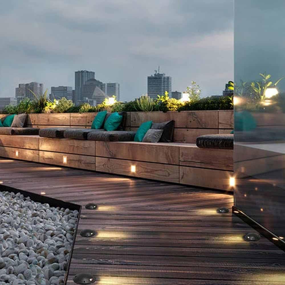 Lampada Segnapasso da Incasso a Terra LED 1W per Esterno, Luci da Pavimento Per Vialetto Giardino, Corpo Nero Alluminio, 3000K/4000K – Illuminazione da Esterno-321