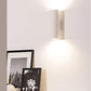 Applique da Parete in Gesso Verniciabile Doppio Fascio di Luce, 2x GU10, Bianco, Design Moderno per Interni – GS-E50
