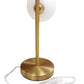 Lampada da tavolo Oro con sfere bolle bianche design moderno minimal (Lampada Tavolo 3 Sfere) D33