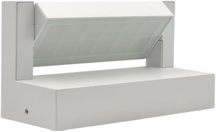 Applique LED da Esterno 21W IP65 CCT-Switch 3000K-4000K-6500K, Lampada da Parete Moderna in Alluminio e Vetro, Impermeabile per Facciata, Giardino e Balcone 472