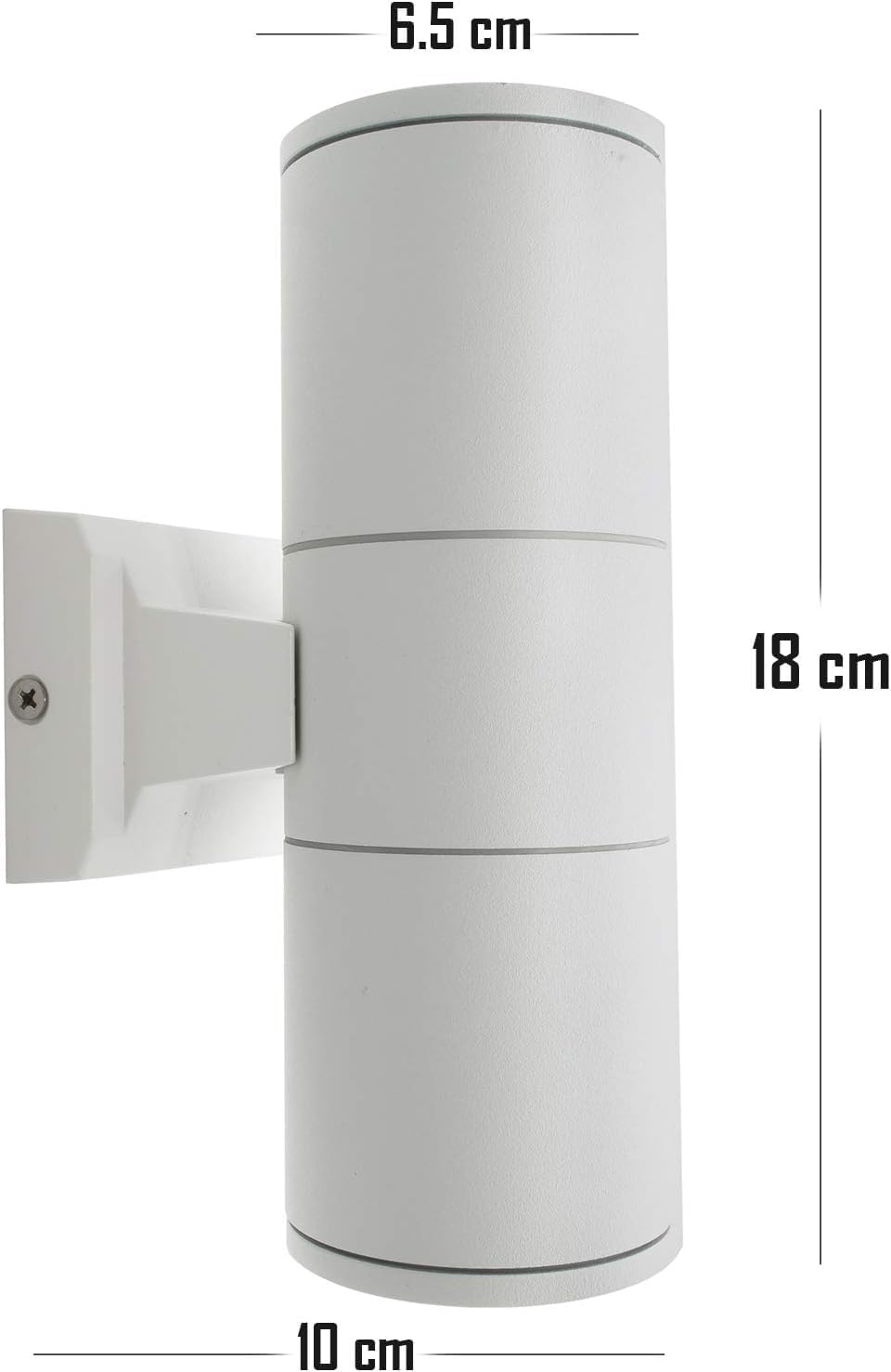 Applique da Esterno 2xGU10 IP55 – Lampada da Parete LED per Esterni a Doppia Luce su e Giù, Design Moderno in Alluminio, Impermeabile, per Facciata, Giardino o Ingresso ES01