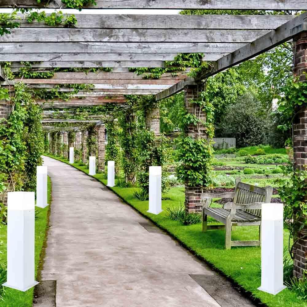 Lampione da Giardino Esterno IP44 con Attacco E27, Palo Luce da Esterno in Alluminio, Colonna Luminosa per Giardino, Vialetto, Terrazza – 440mm-B440