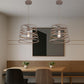 Lampadario a Sospensione E27 Moderno, Lampada a Soffitto Design Industriale in Metallo per Cucina Isola Tavolo da Pranzo, Stile Minimal con Paralume a Spirale, No Lampadina A08