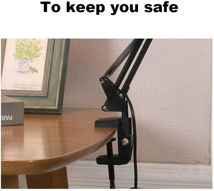 Lampada da Scrivania Orientabile E27 in Metallo – Lampada da Tavolo Moderna con Braccio Regolabile, Base Stabile, per Studio, Ufficio, Cameretta D11