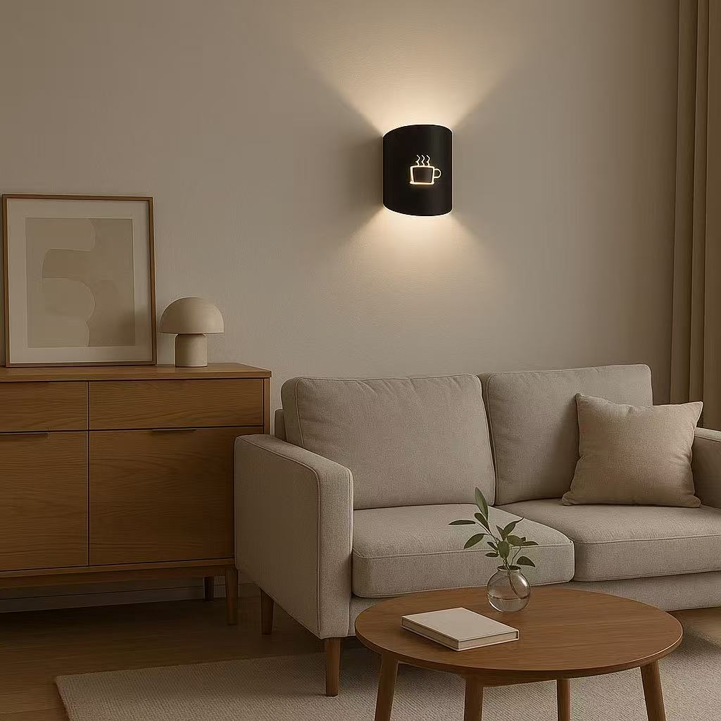 TEKHOME Applique da muro design caffè G9, lampada da parete moderna in metallo e ceramica, 1XG9, colore nero o bianco, per soggiorno cucina bar AQ45