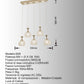 Lampadario led da soffitto a sospensione 35 watt luce fredda 6500k portalampada G9 con sfere con cristalli gocce in acrilico lampada plafoniera sospesa oro o argento B26