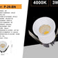 Faretti LED da Incasso 3W, Kit da 5 Pezzi, COB LED 300 lm, Foro Ø35 mm, 3000K/4000K/6500K, Fascio 30°, AC 100-240V, Corpo in Alluminio, Faretto da Soffitto per Casa, Negozi e Uffici,P-29