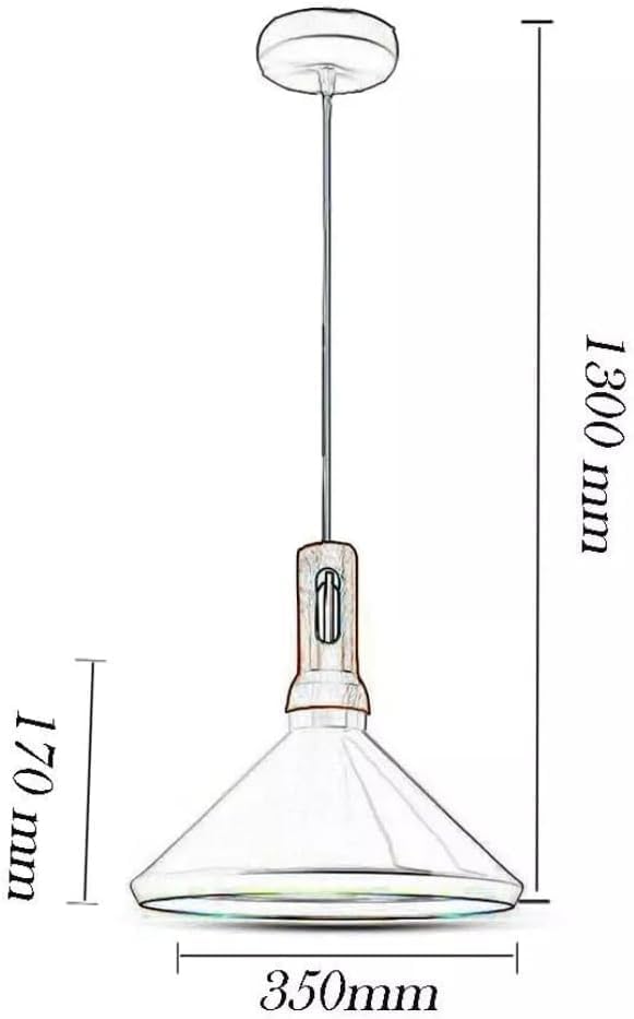 Lampadario da soffitto a sospensione con attacco E27 (lampadina non inclusa) moderno industriale A92