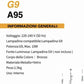 Lampadario a sospensione 5 sfere in vetro attacco G9 moderno bronzo A95