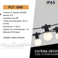 Catena Luminosa Esterna 10M, Lampadine G40 incluse, IP65 Impermeabile, Decorazione Giardino Terrazzo Balcone, Catena Luminosa E12 10 Lampade – Nero FLT-G40