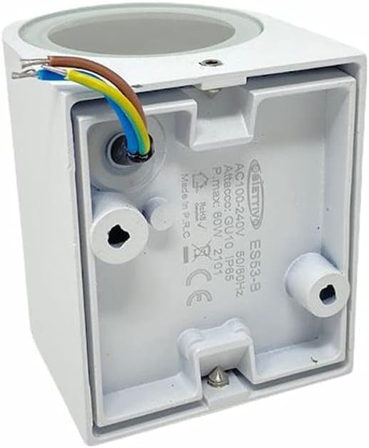 Applique da Esterno 1xGU10 IP65 – Lampada da Parete Impermeabile in Alluminio Verniciato, Luce Diretta, Ideale per Giardino, Balcone e Facciata, Senza Lampadina ES53