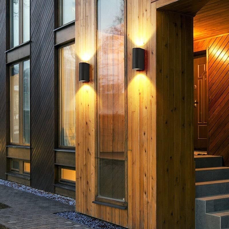 Applique da Esterno 2xGU10 IP65 – Lampada da Parete LED a Doppia Luce su e Giù, Impermeabile, in Alluminio Verniciato, Design Moderno per Facciata, Balcone o Giardino ES14