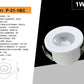 5 Pezzi,Faretti LED da Incasso 1W, Foro Ø32 mm, 80 lm, Luce 3000K/4000K/6500K o Rosso/Verde/Blu, Fascio 30°, AC 110-240V, Corpo in Alluminio, Modello P-31