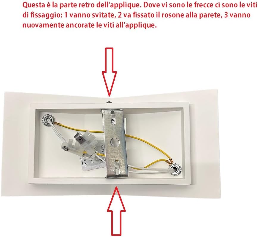 TEKHONE Applique in Gesso da Parete Moderna Biemissione, Verniciabile, Attacco 2xG9, Luce Decorativa per Soggiorno Camera Corridoio – GS-E73