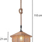 Lampadario a sospensione con paralume a cono in corda di canapa stile vintage retrò lampada attacco E27 cucina soggiorno A54