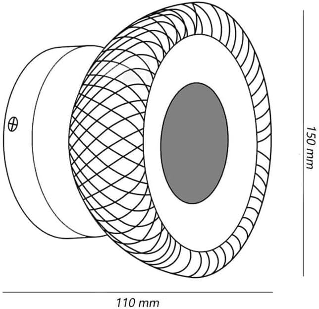 TEKHOME Applique da muro LED G9 design moderno a nido d’uccello, lampada da parete decorativa interna, metallo, compatibile con lampadina G9, bianco/nero AQ48