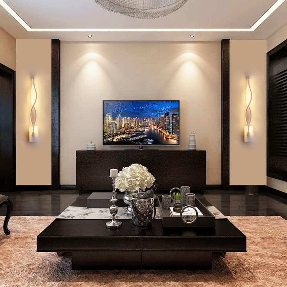 TEKHOME Applique da Parete LED a 3 Luci con Regolazione Colore CCT 3000K-6500K, Design Moderno, 9W 720LM, IP20, Bianco, per Interni, con Interruttore a 3 Temperature Colore E16